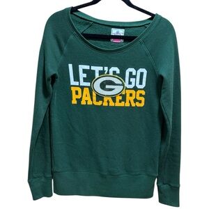 Victoria’s Secret PINK NFL Green Bay Packers LET’S GO PACKE Sequin Sweatshirt XS